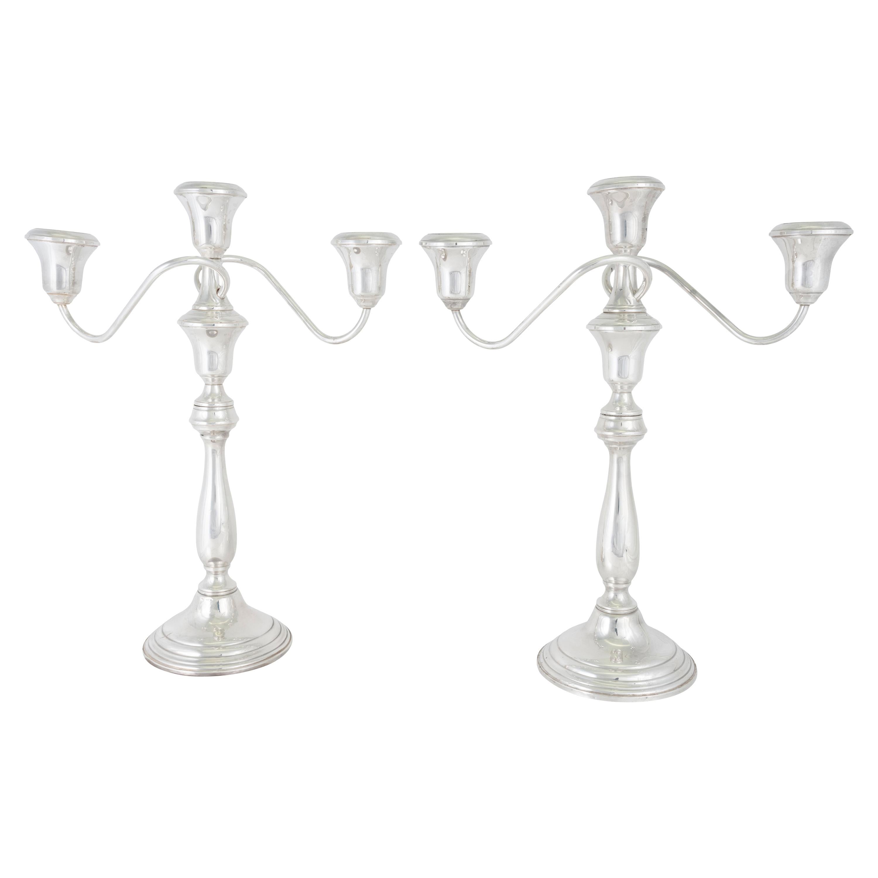 Circa 1900 Towle Sterling Candelabras For Sale
