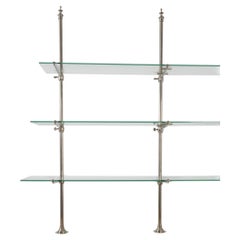Circa 1900 Wood Display Cabinet With Three Glass Shelves