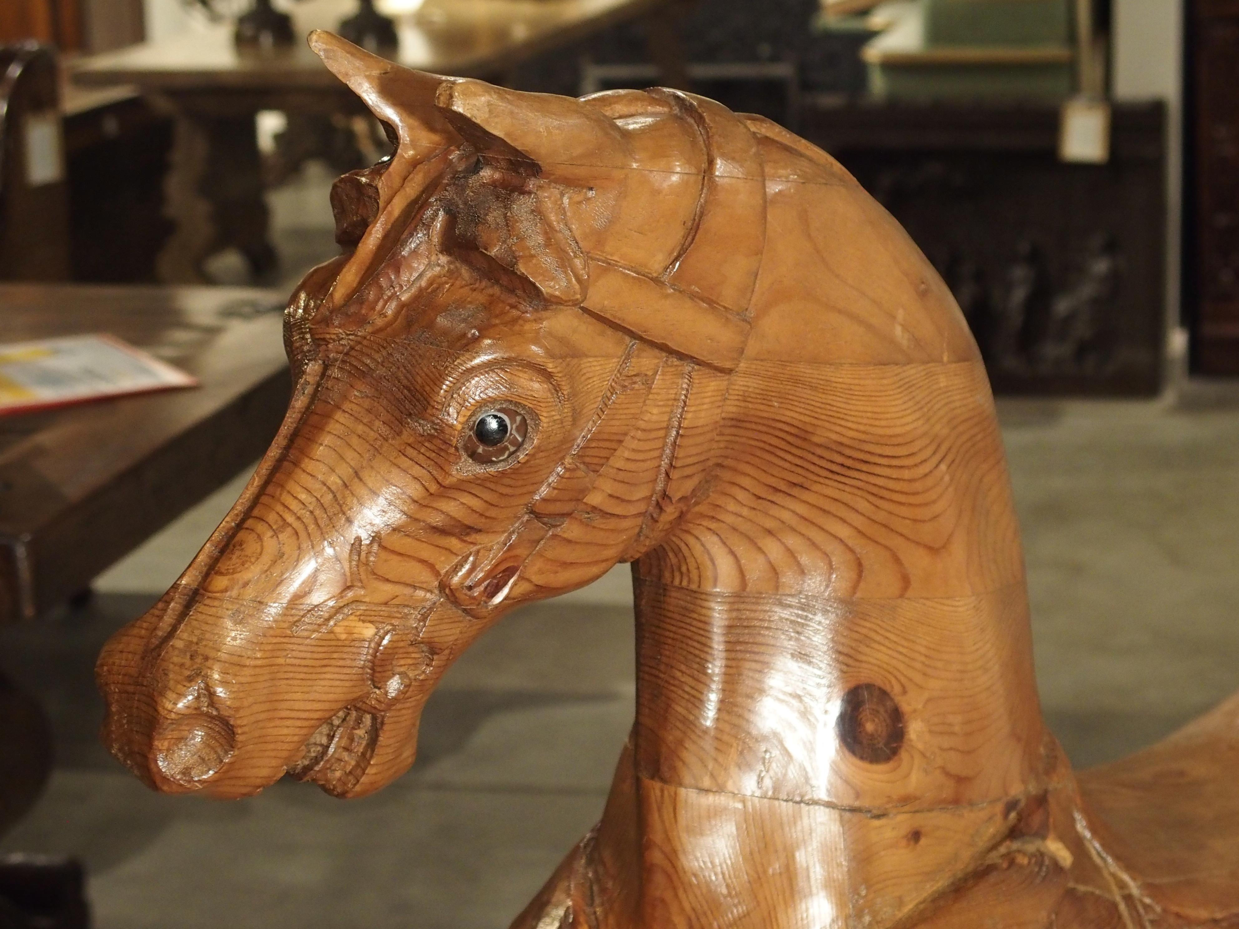 Wooden Jumping Horse on Stand from Barcelona Spain, circa 1900 3