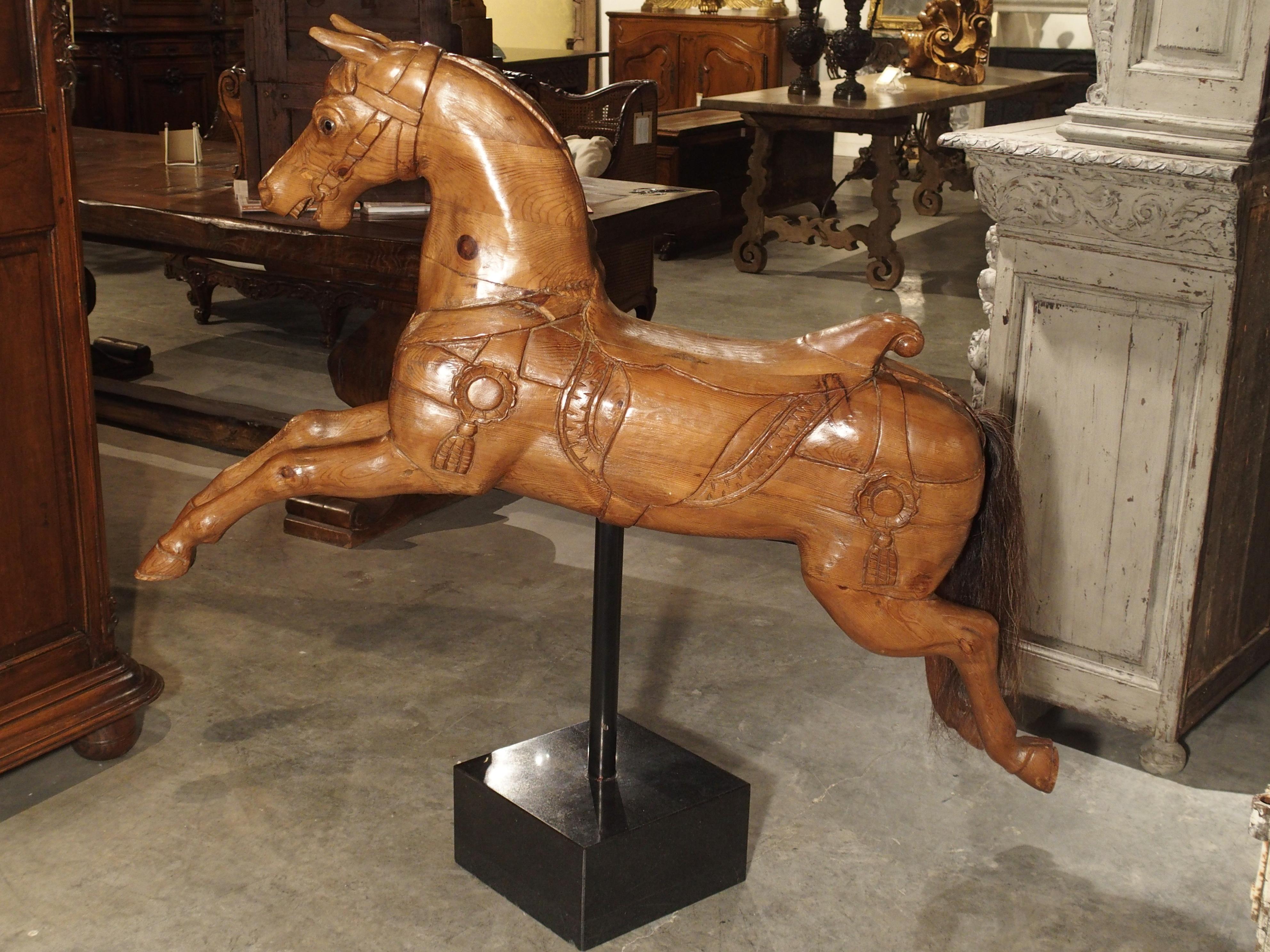 Wooden Jumping Horse on Stand from Barcelona Spain, circa 1900 5