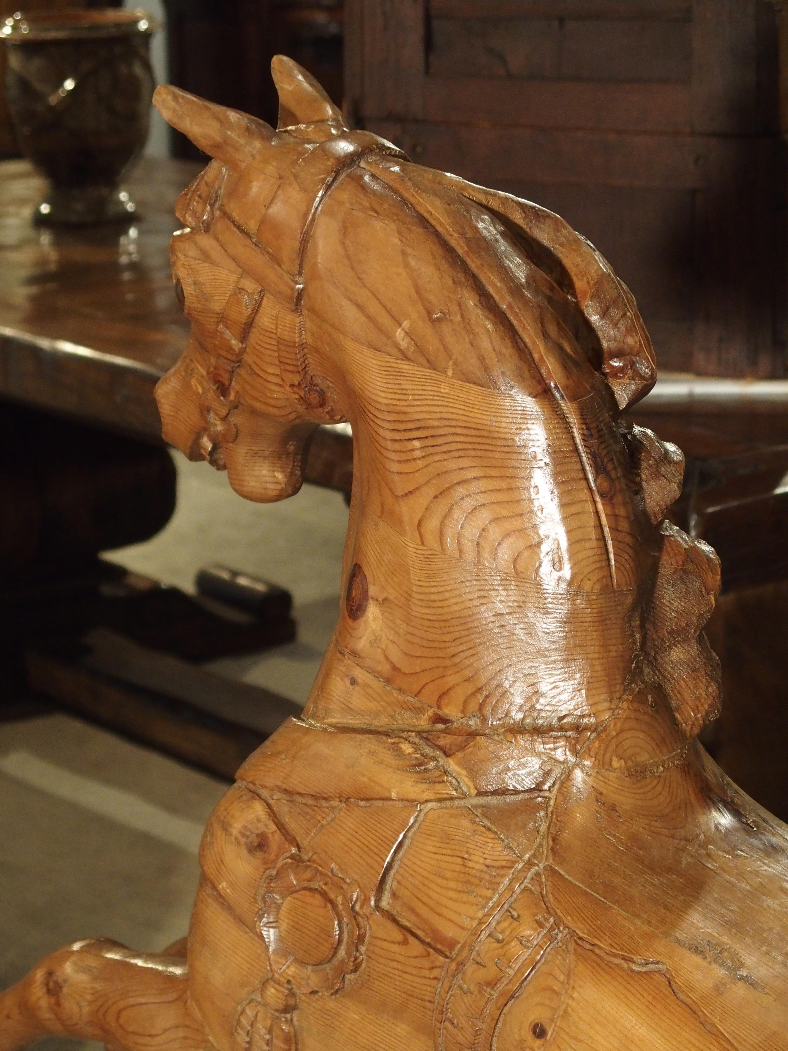 Wooden Jumping Horse on Stand from Barcelona Spain, circa 1900 6