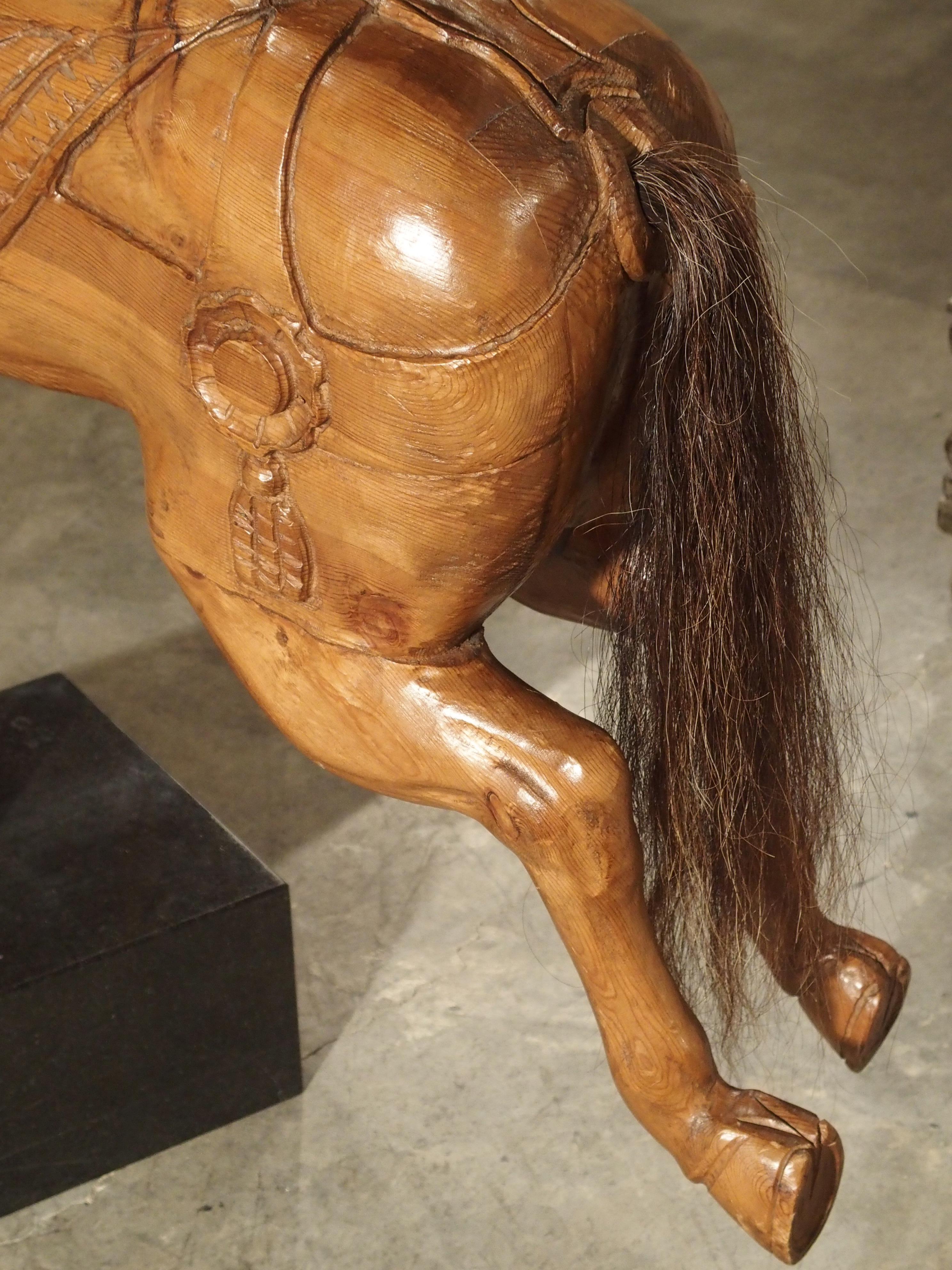 Wooden Jumping Horse on Stand from Barcelona Spain, circa 1900 7
