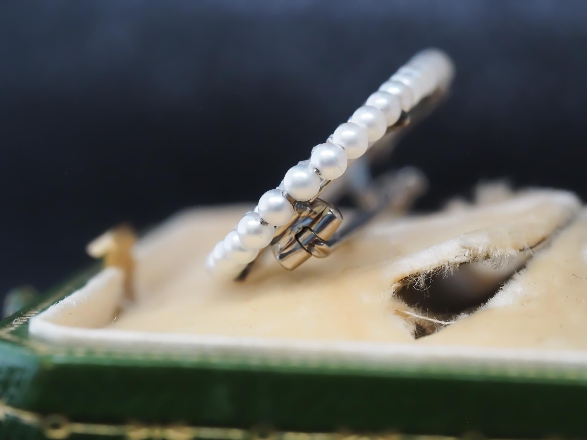 Circa 1900Circa 1900s Edwardian CARTIER Pearl & Diamond Brooch with Original Box 1