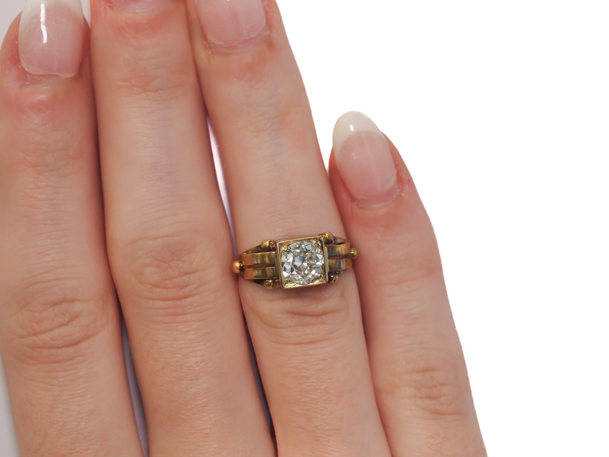 Circa 1900s .90ct Old European Diamond Engagement Ring - VEG#17b For Sale 4