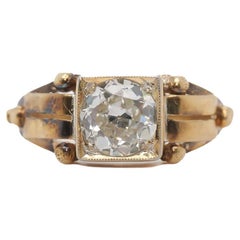 CIRCA 1900s .90ct Alte Europäische Diamant Verlobungsring - VEG#17b