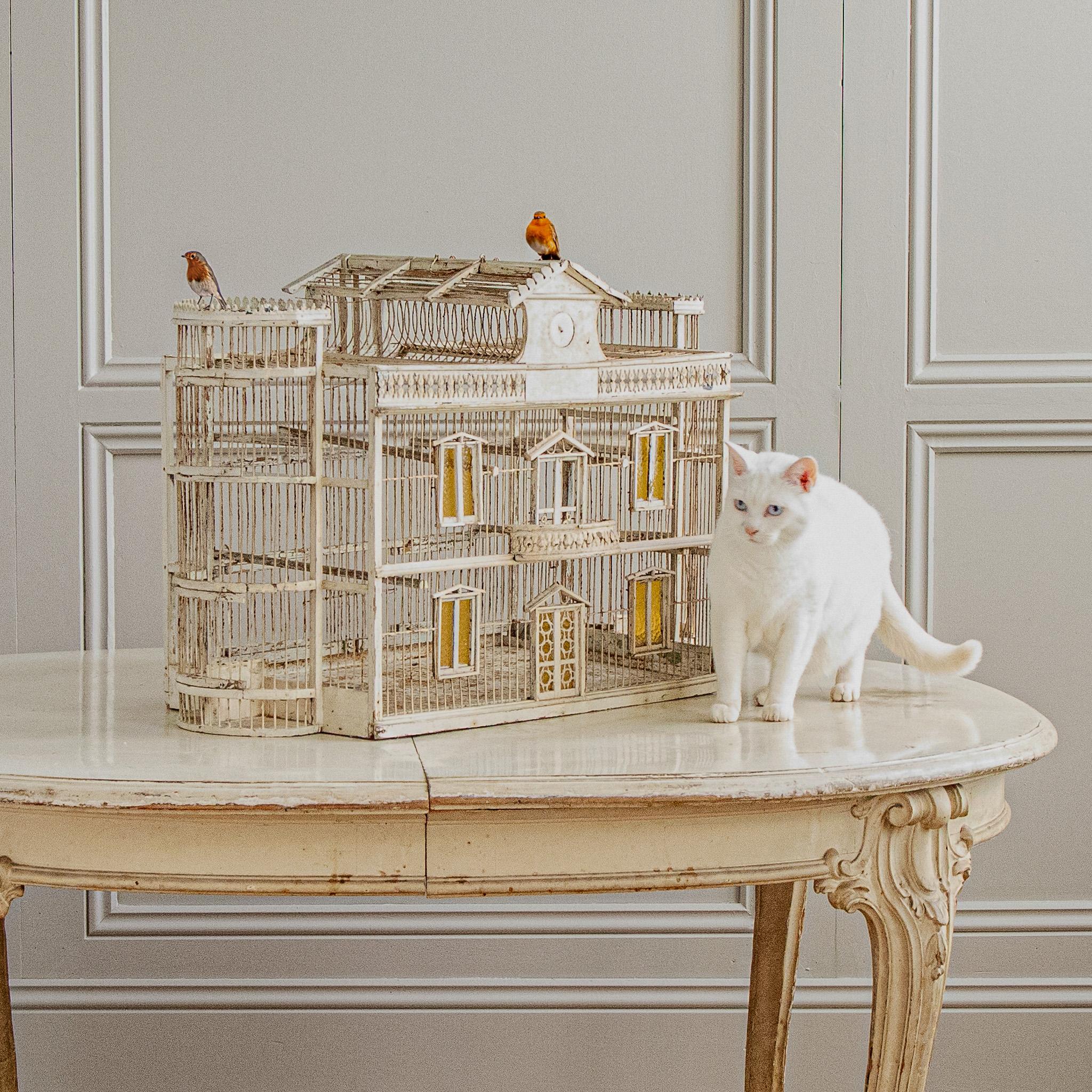 French Provincial Circa 1900's, an Italian, Provincial Style, decorative Bird Cage  For Sale