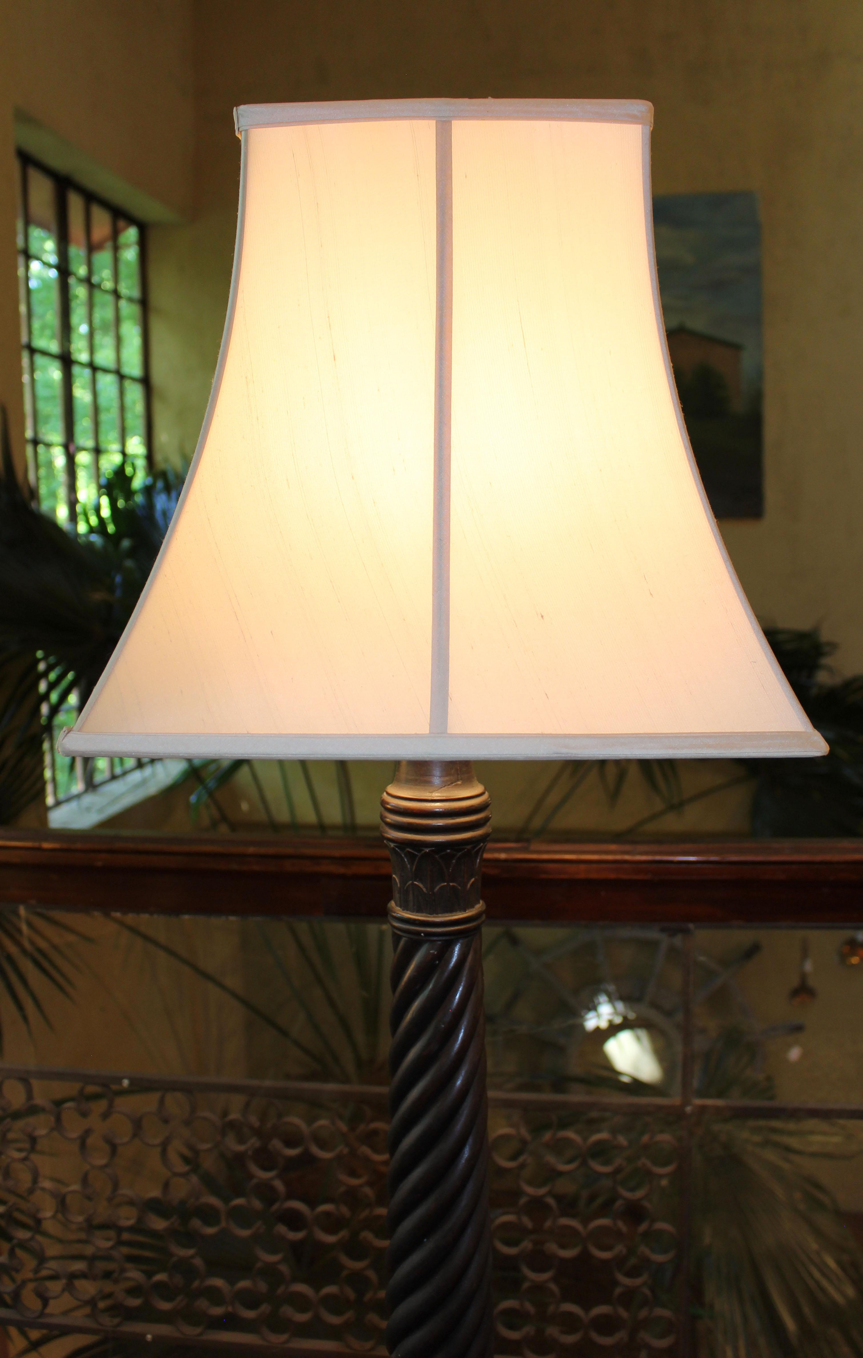 Circa 1900s Floor Lamp Created from an 1820s English Bedpost For