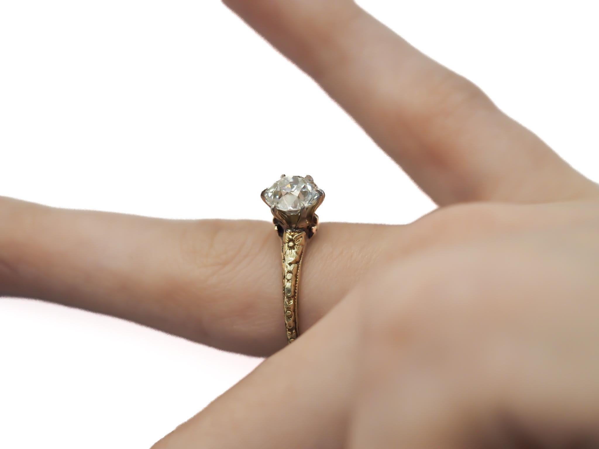 Circa 1900s GIA 1.54ct Old European Diamond Engagement Ring - VEG#35a For Sale 2
