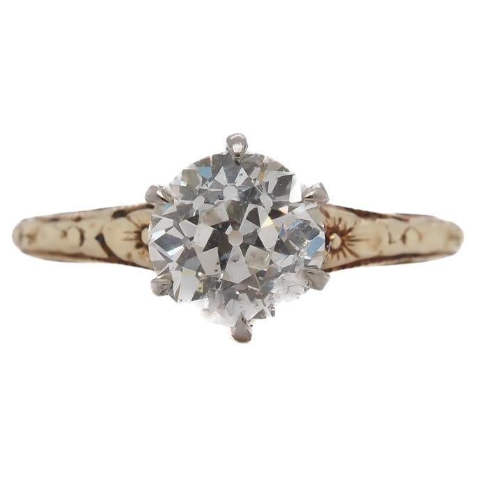 Circa 1900s GIA 1.54ct Old European Diamond Engagement Ring - VEG#35a