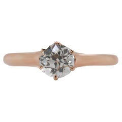 Circa 1900s GIA .94ct Old European  Diamond Engagement Ring