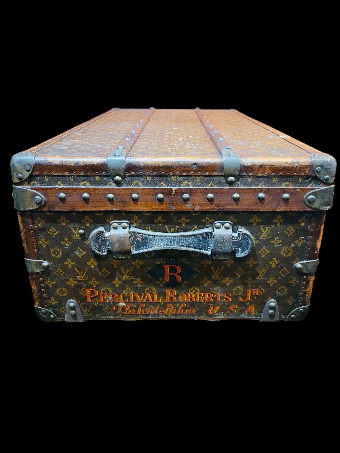 Circa 1900’s Louis Vuitton Steamer Trunk Originally Owned By Steel Baron 6