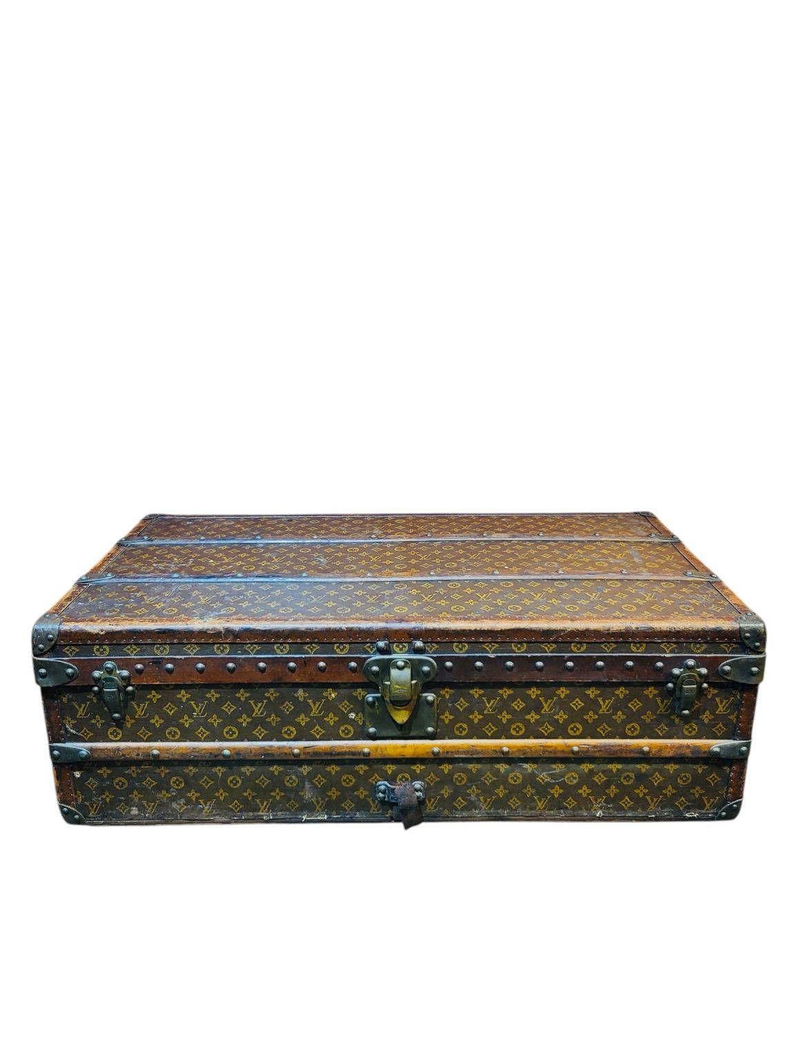 French Circa 1900’s Louis Vuitton Steamer Trunk Originally Owned By Steel Baron