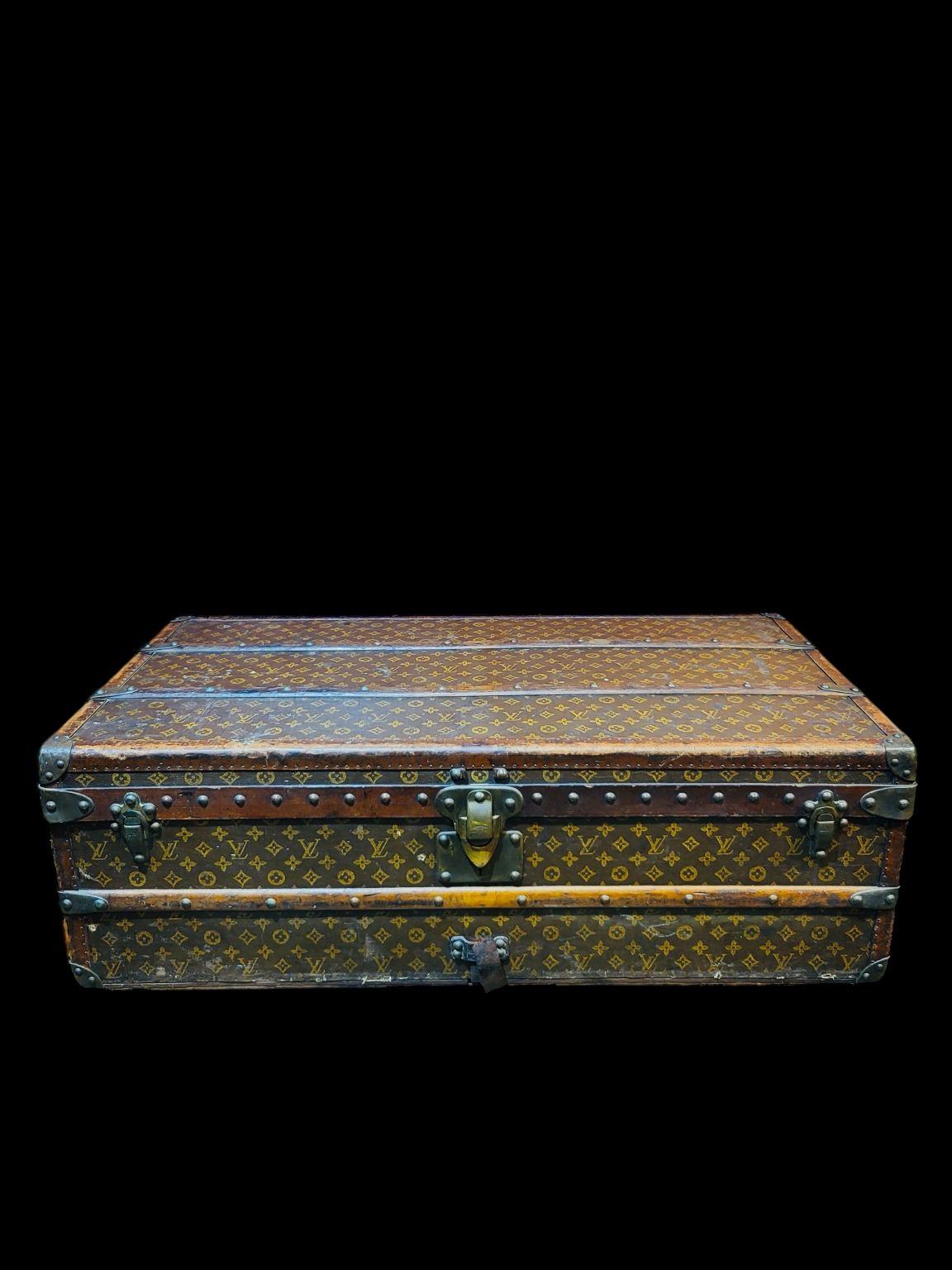 Circa 1900’s Louis Vuitton Steamer Trunk Originally Owned By Steel Baron In Good Condition In Bernville, PA