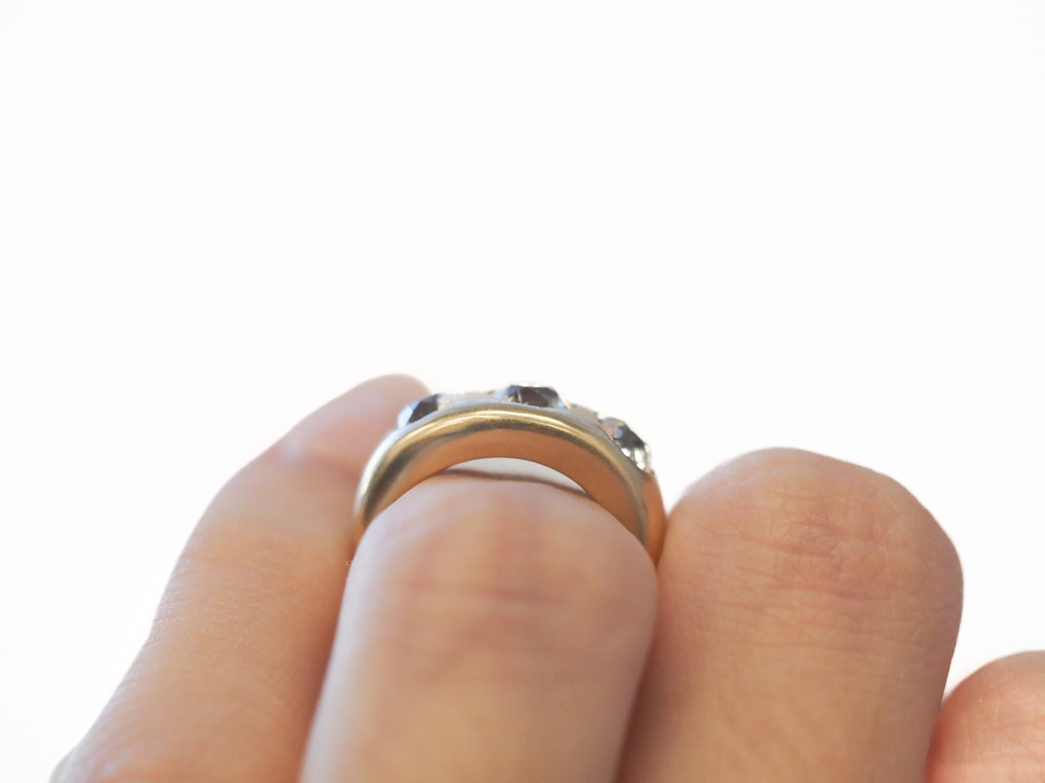 Old European Cut Circa 1900s Old European Brilliant Diamond Engagement Ring For Sale