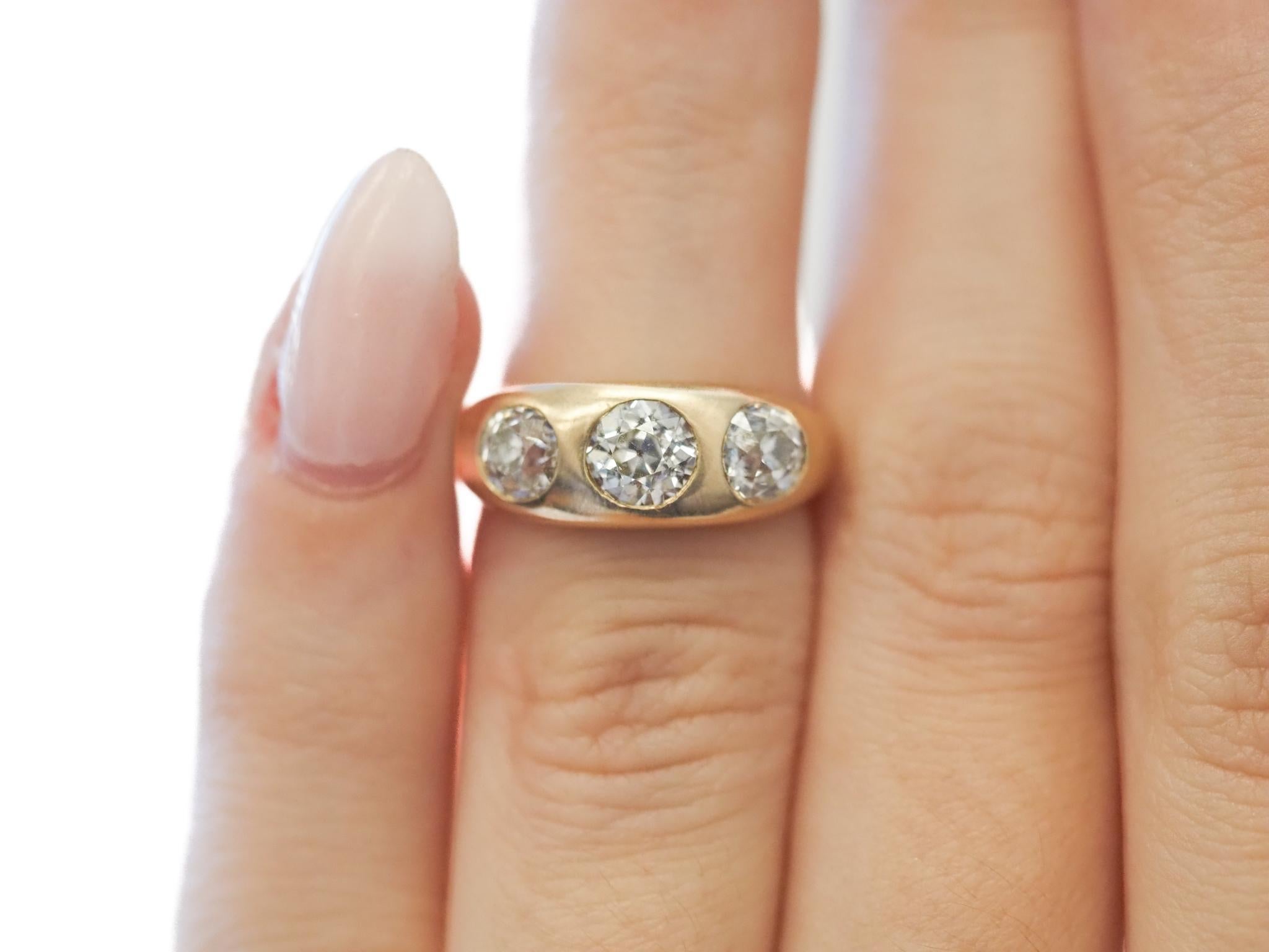 Circa 1900s Old European Brilliant Diamond Engagement Ring For Sale 1