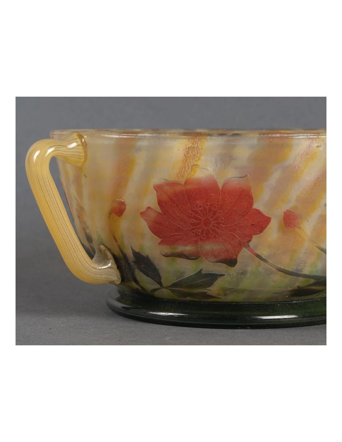 20th Century Circa 1905 - DAUM Nancy, Glass bowl For Sale