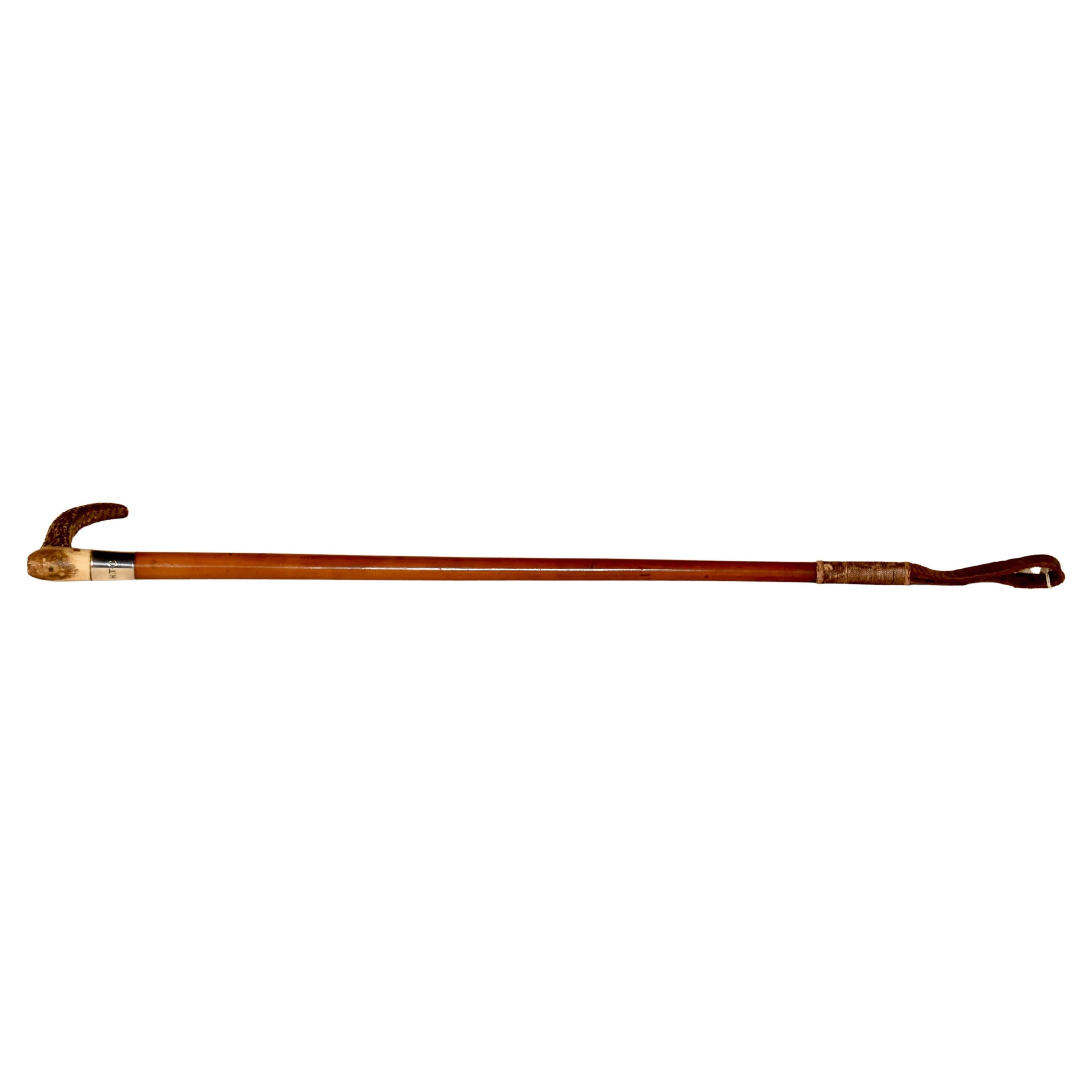 Circa 1907 riding Crop with Sterling Collar