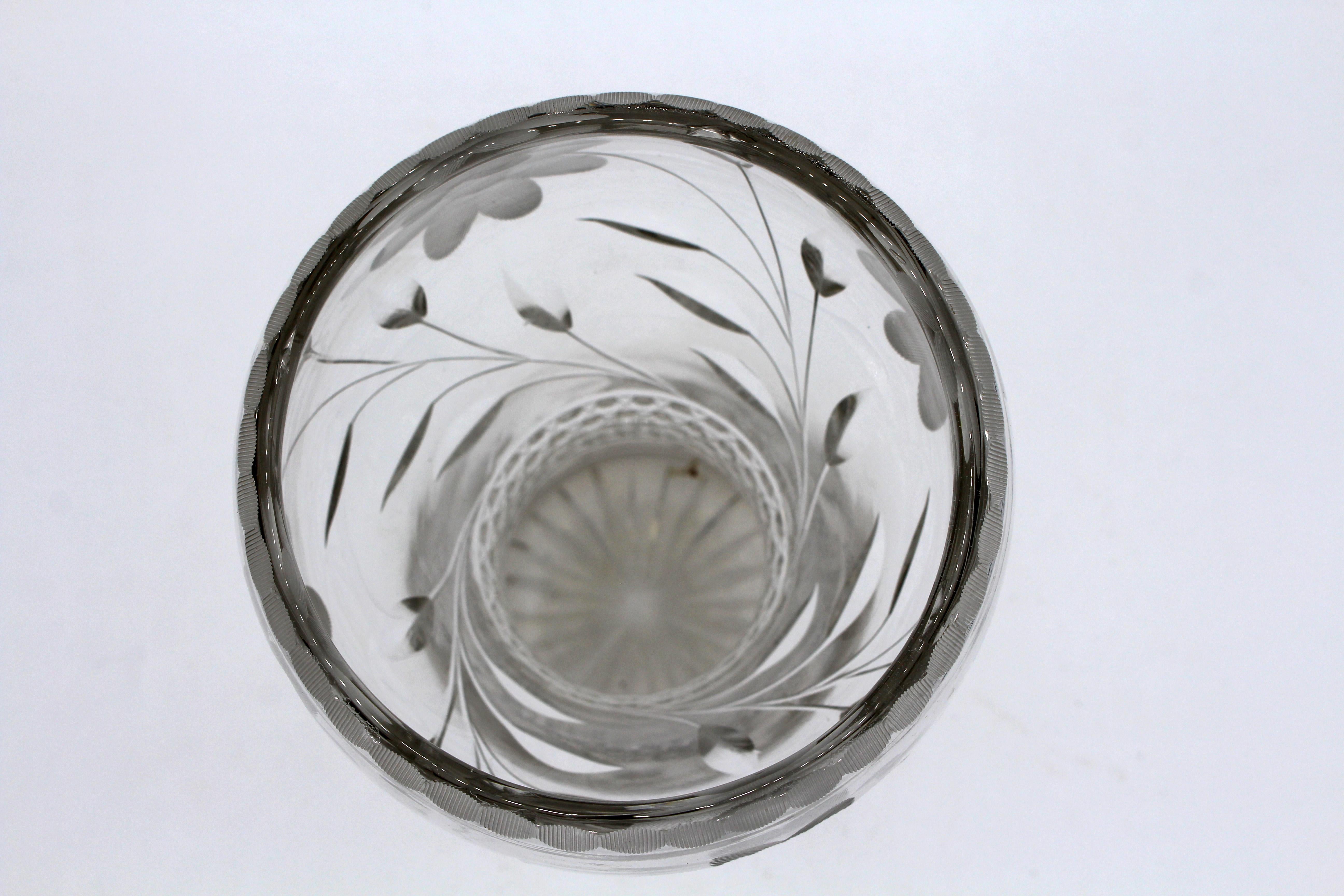 Circa 1910 American Brilliant Cut Glass Vase 1
