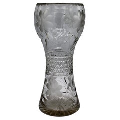 Amerikanische Vase aus Brillantschliffglas, um 1910