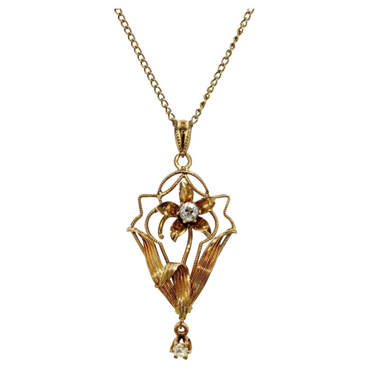 circa 1910 Art Nouveau Mucha Style Necklace For Sale