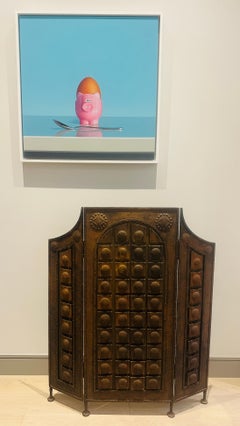 Circa 1910 Arts & Crafts Decorative Fire Screen Attributed Richard Riemerschmid