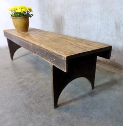Canadian Wide Pine Bench from the Prairies, circa 1910