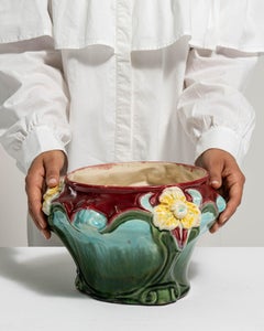 Circa 1910 Ceramic Ceramic Vaso di Fiori Jardinière