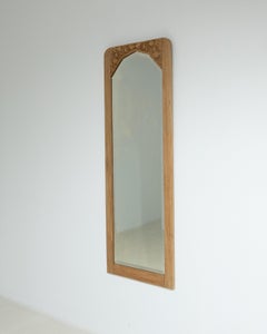 Specchio da parete in legno naturale in stile Art Nouveau francese, CIRCA 1910