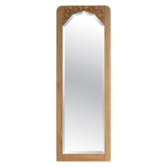 Specchio da parete in legno naturale in stile Art Nouveau francese, CIRCA 1910
