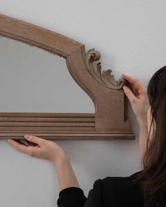 Circa 1910 Honey Wood Louis XVI Style Overmantel Mirror