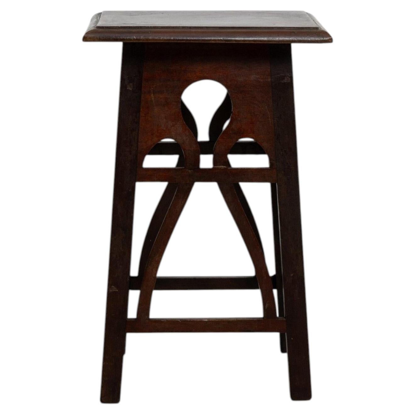 Art Nouveau Stool, Mahogany Wood, French Craftsmanship, 1910s