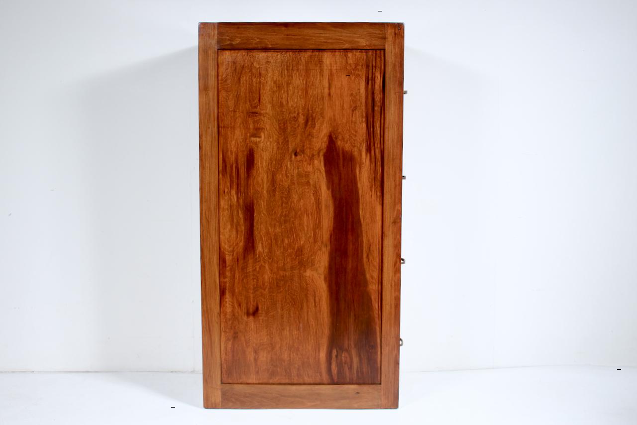 Antiguo archivador Steelcase de madera y acero con cuatro cajones, circa 1920 Acero en venta
