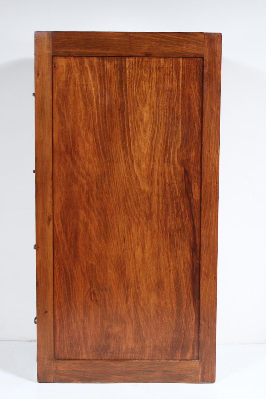 Antiguo archivador Steelcase de madera y acero con cuatro cajones, circa 1920 en venta 1