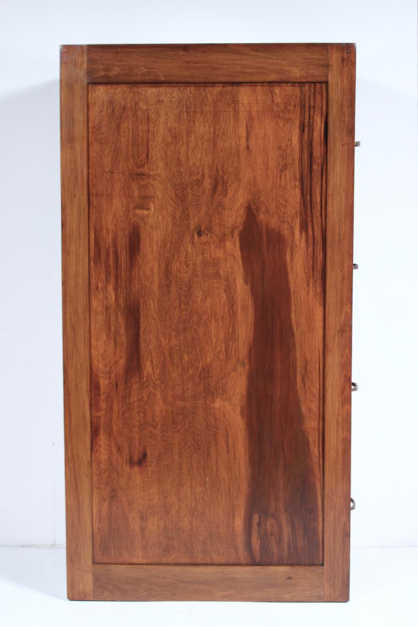 Antiguo archivador Steelcase de madera y acero con cuatro cajones, circa 1920 en venta 2