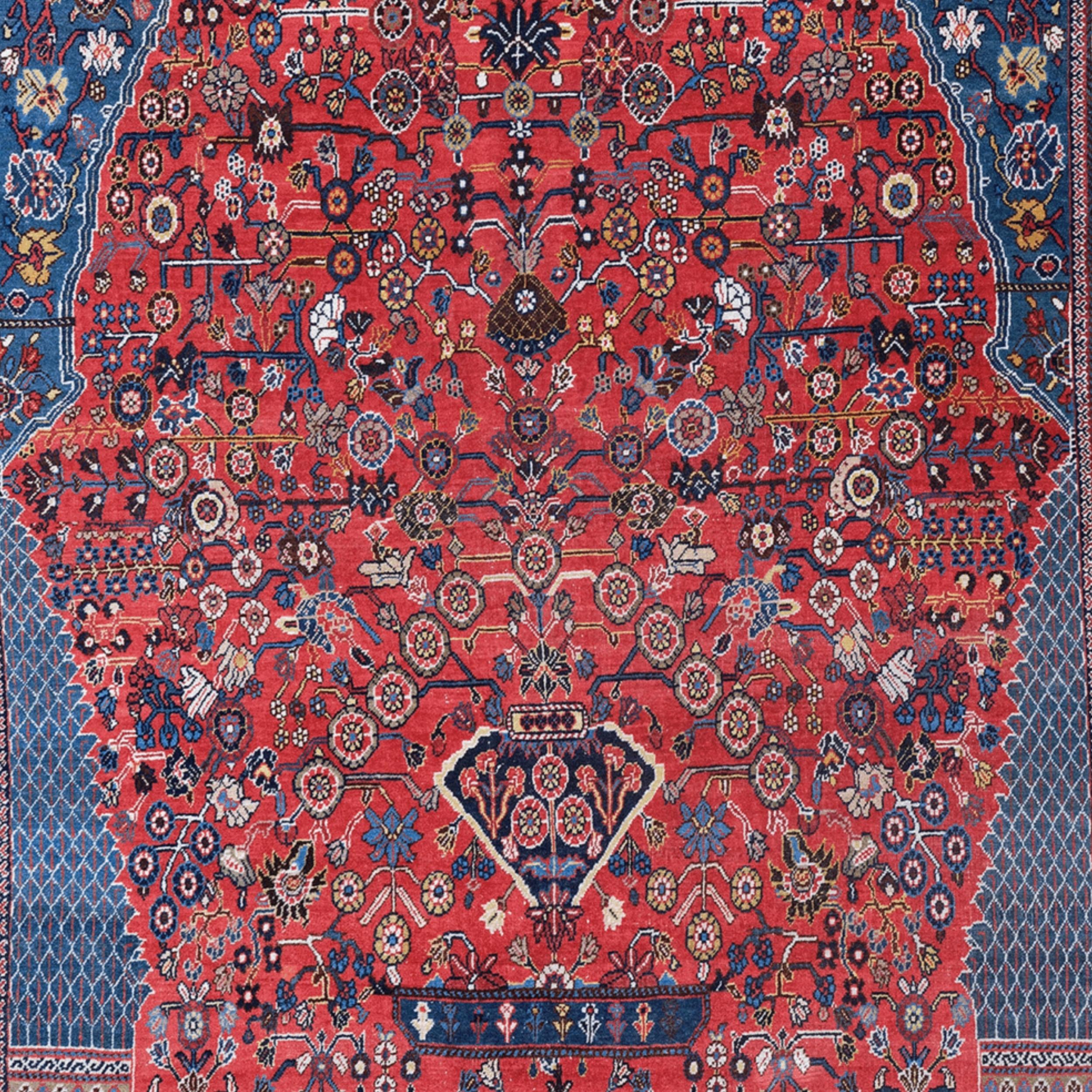 Circa 1910 Persian Kashkuli Rug (Persisch) im Angebot