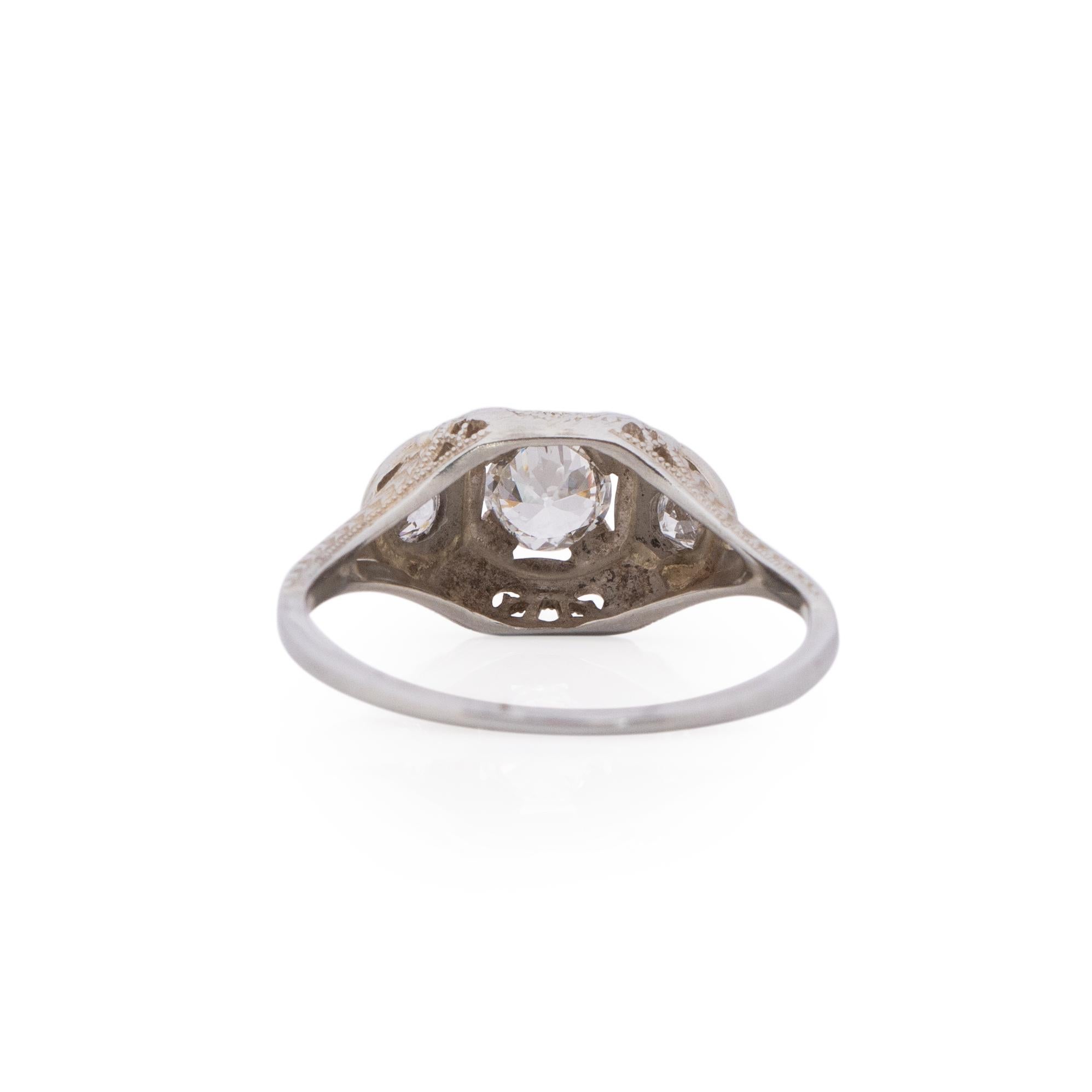 edwardian 3 stone diamond ring