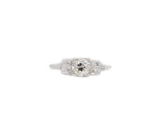 Circa 1910s GIA 1.10ct Old European Brilliant Diamond Engagement Ring