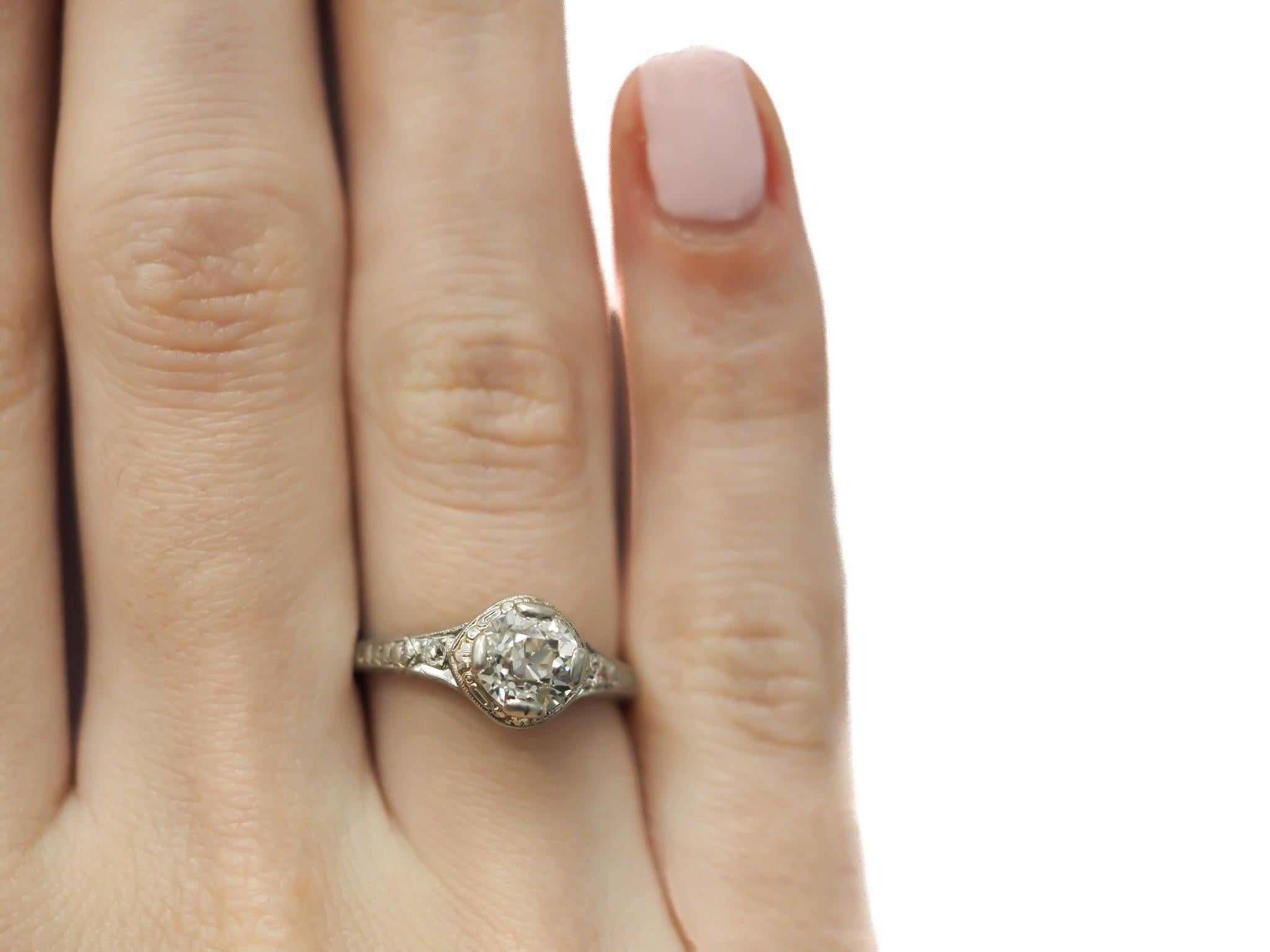 Circa 1910s WK&Co. 1.05ct Old European Brilliant Diamond Engagement Ring 4