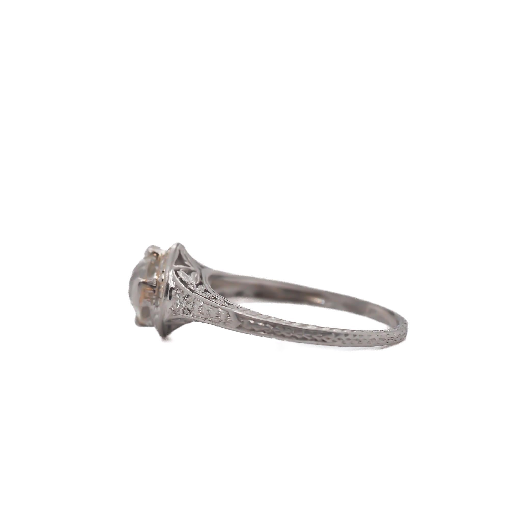 Edwardian Circa 1910s WK&Co. 1.05ct Old European Brilliant Diamond Engagement Ring