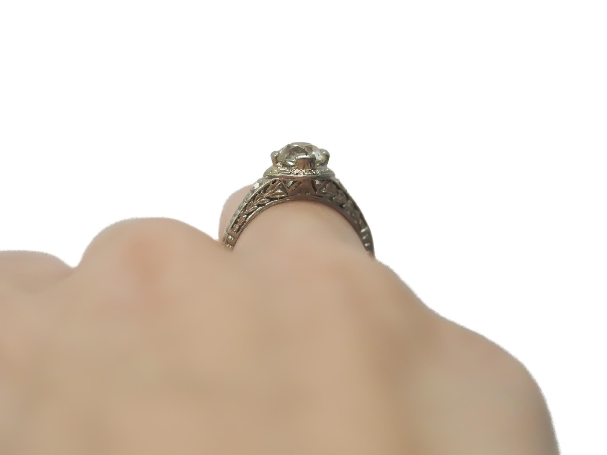 Circa 1910s WK&Co. 1.05ct Old European Brilliant Diamond Engagement Ring 2