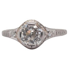 Circa 1910s WK&Co. 1.05ct Old European Brilliant Diamond Engagement Ring
