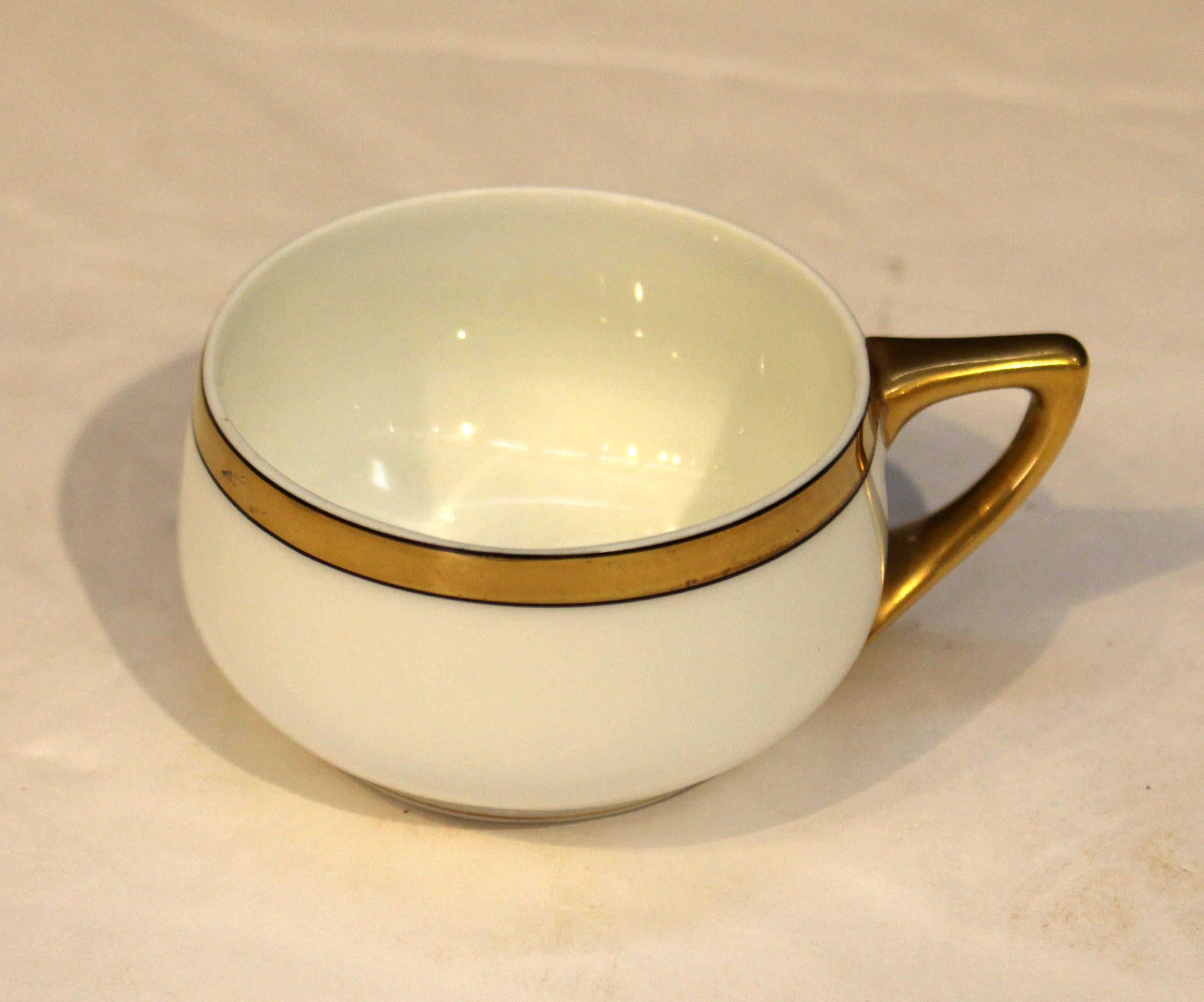 German Circa 1915-30 Set of 10 Demitasse Cups & Saucers