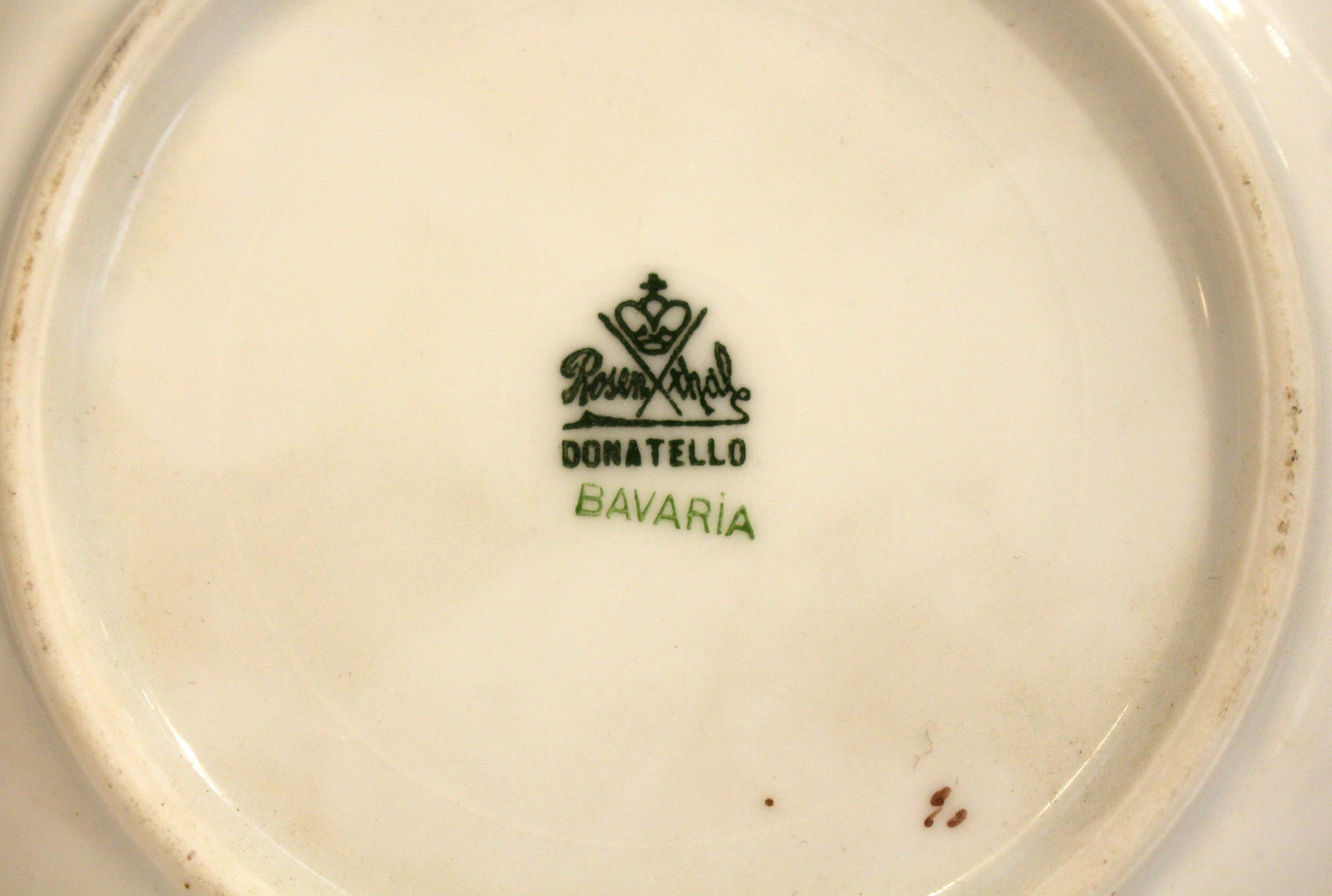 Circa 1915-30 Set of 10 Demitasse Cups & Saucers In Good Condition In Chapel Hill, NC