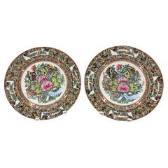 Circa 1915 Pair of Chinese Export Butterfly Plates