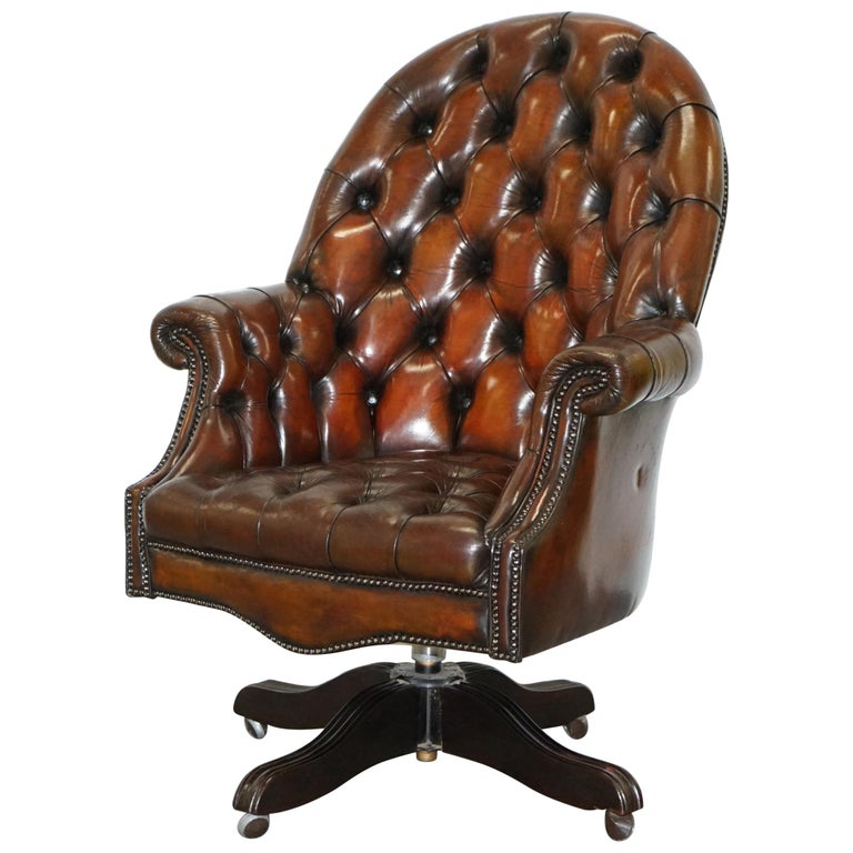 Art Deco Chesterfield Barrel Brown Leather Directors Captains Chair, circa  1920 at 1stDibs | chesterfield barrel chair, chesterfield captains chair, chesterfield  directors chair