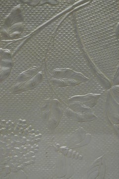 Art Deco Embossed Leather Panel with Applied Silver Leaf, circa 1920