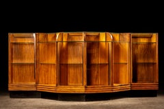 circa 1920 Art Deco Lighted Oak Display Counter