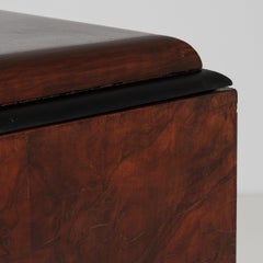 Circa 1920 Black Wood Art Deco Buffet in Original Patina