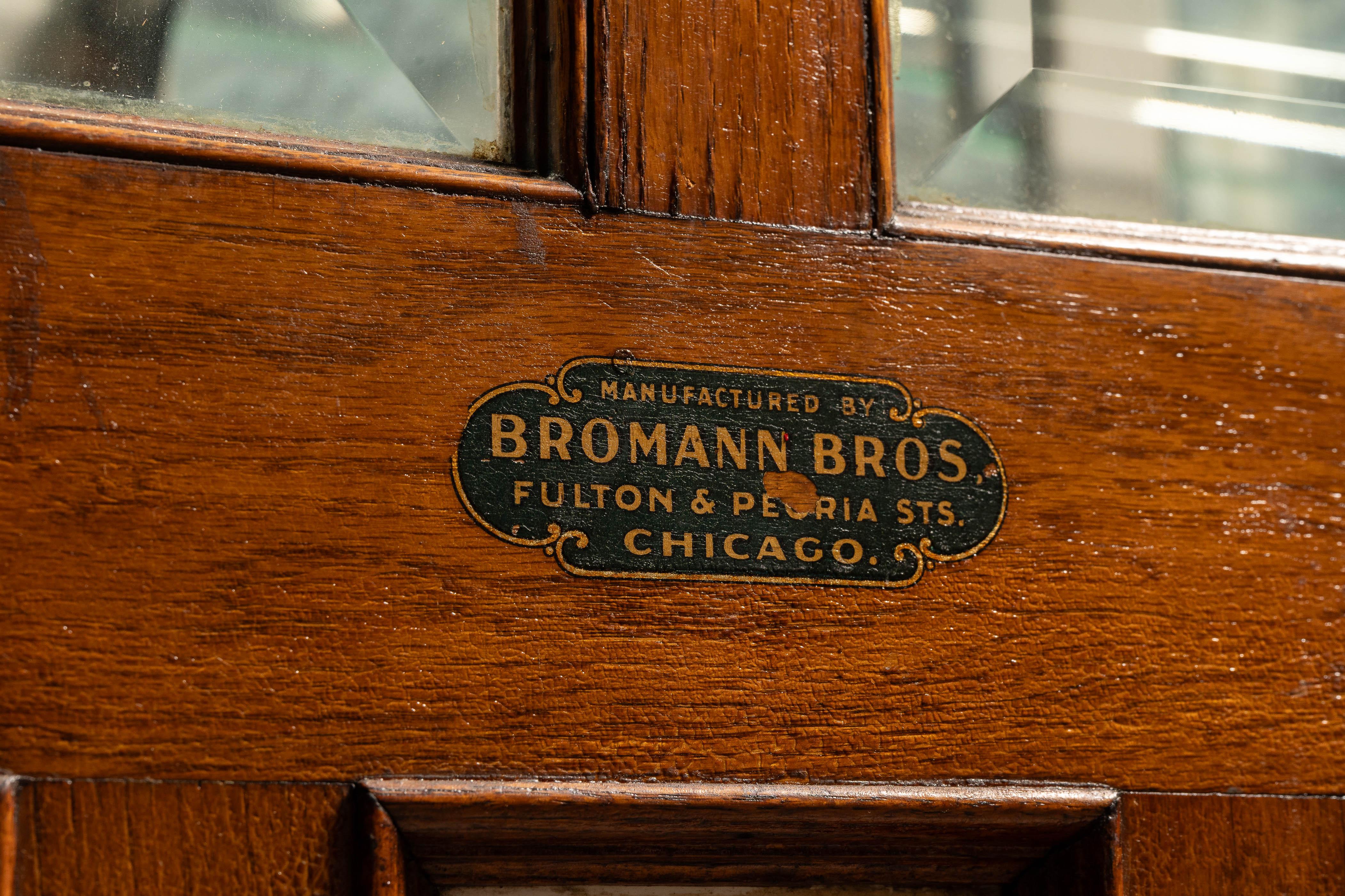 Industrial circa 1920 Bromann Brothers Mercantile Display For Sale