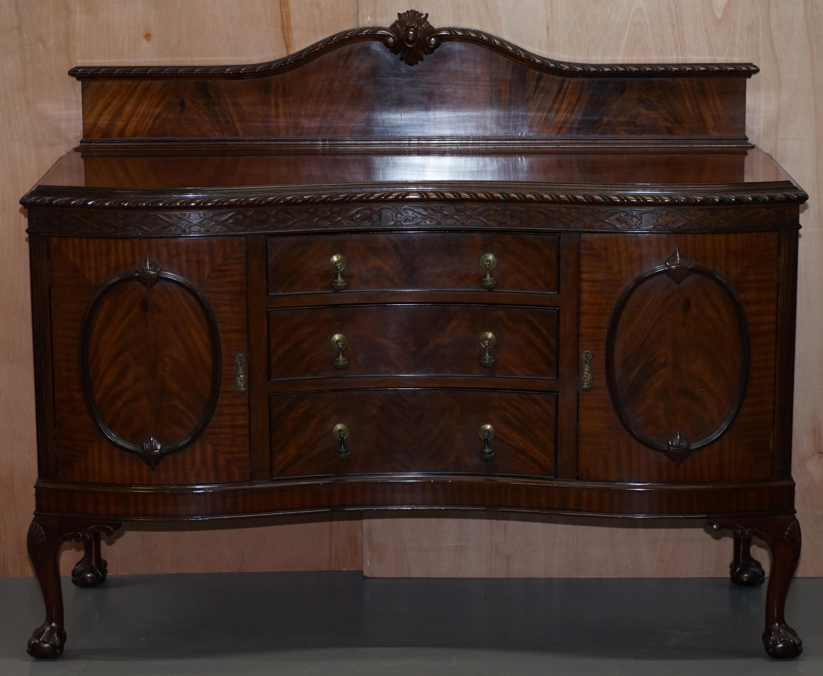 We are delighted to offer for sale this lovely circa 1920s Magnum Cabinet Co LTD Thomas Chippendale style sideboard with claw & ball feet

A very good looking and decorative sideboard, its very stylish and extremely high quality. The legs are